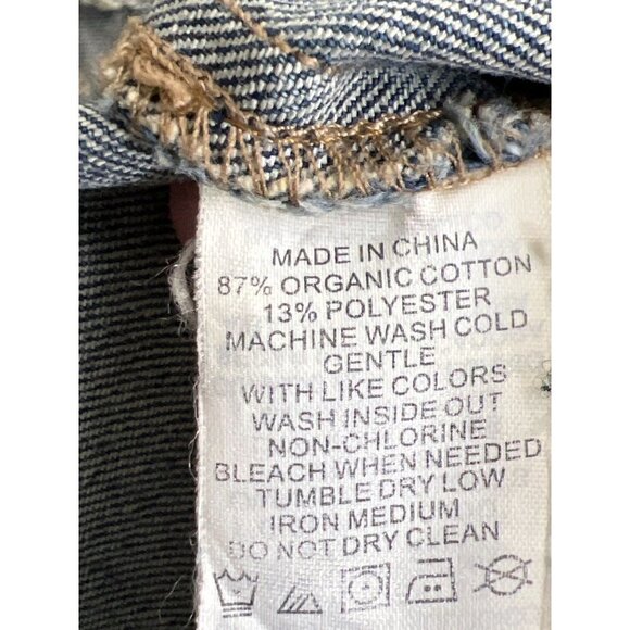 PRANA Distressed Denim Jacket Blue Sz S EUC - Picture 7 of 7